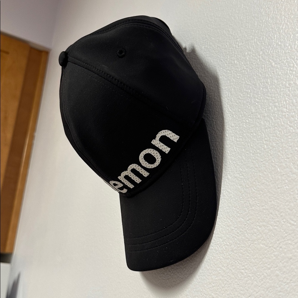 Lululemon Baller Hat Squad Black White Textured Logo Baseball Cap - Picture 5 of 7